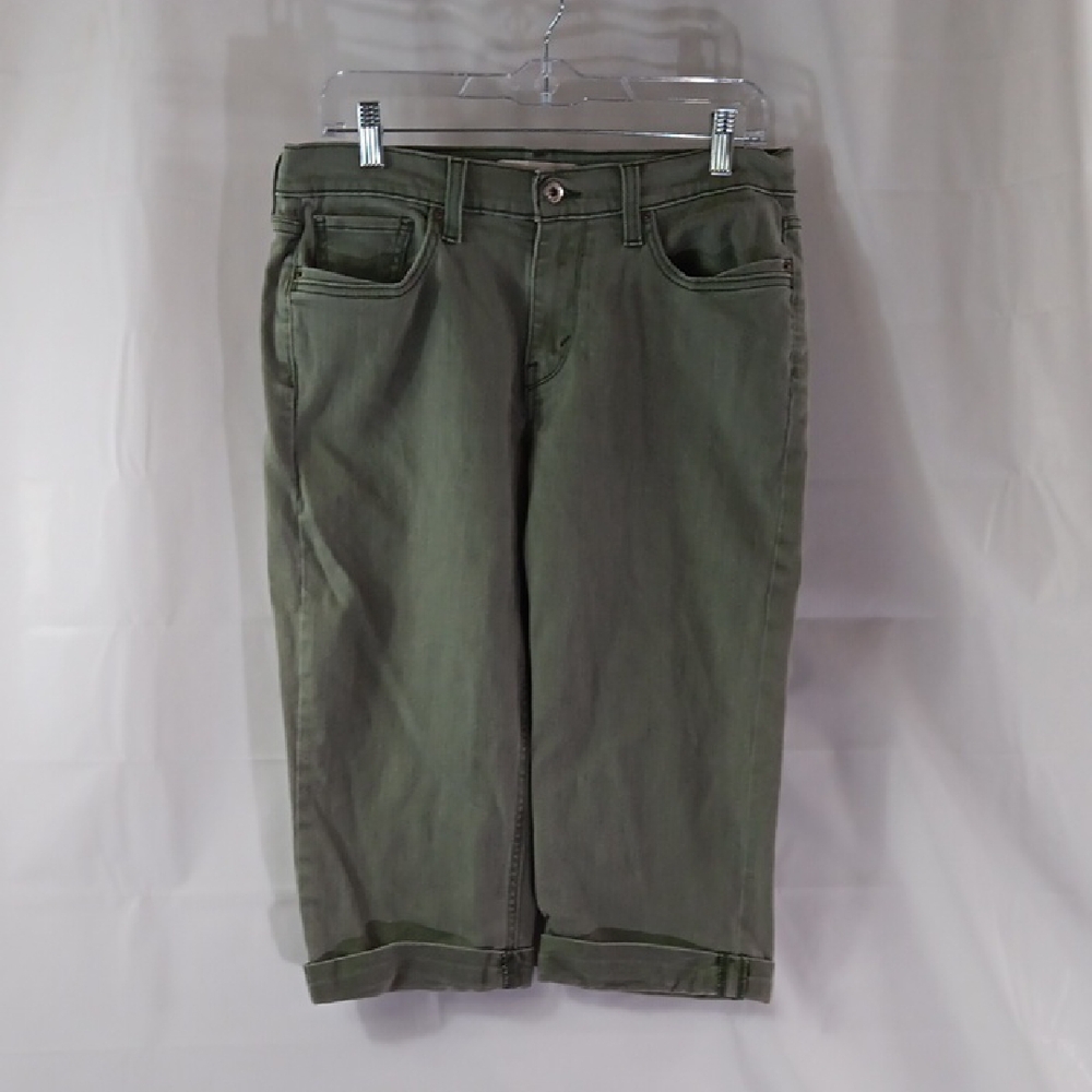 Levi's Green Jean Shorts Women's Size 10 Cuffed
